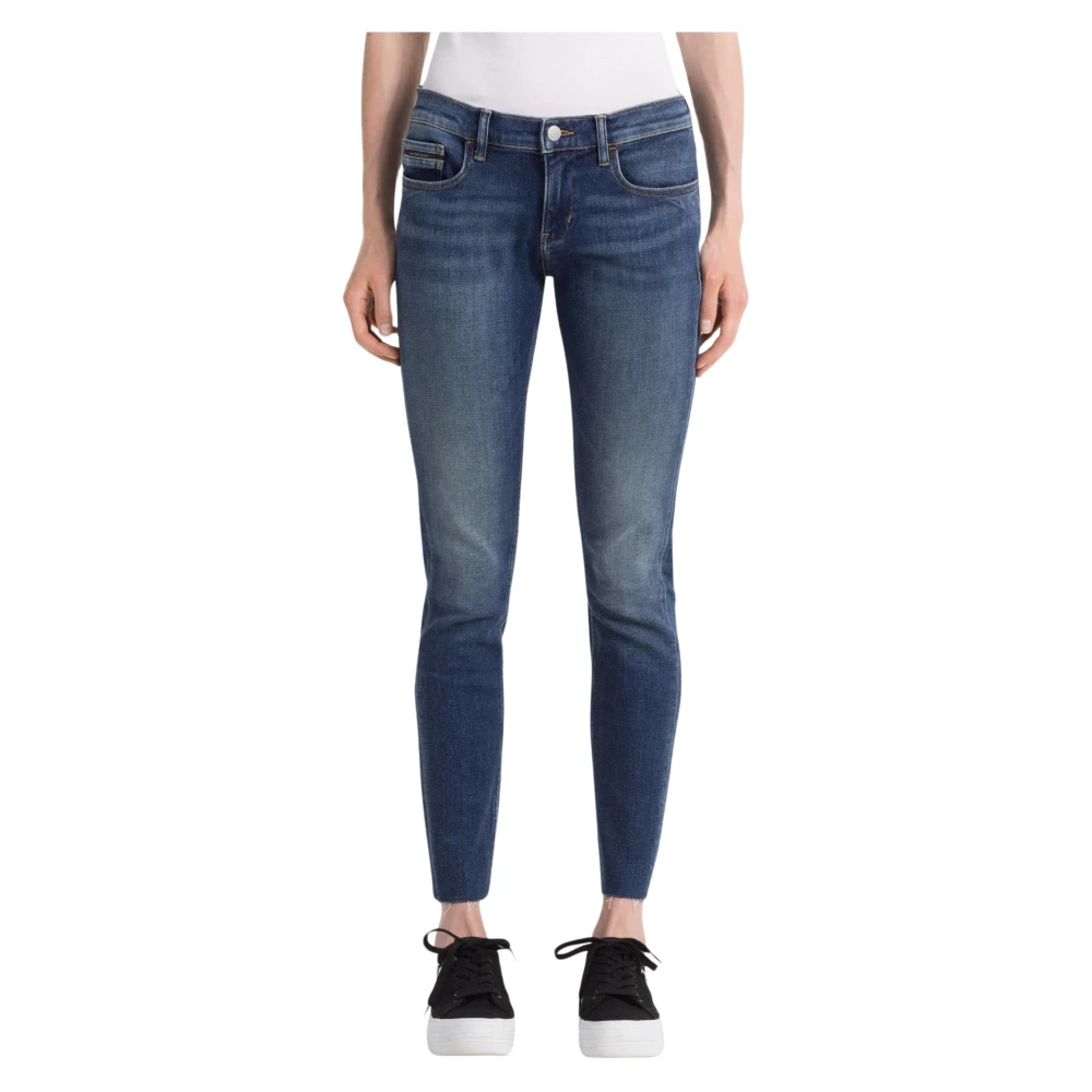 Calvin Klein Blauwe Skinny Jeans met 5 Zakken Blue Dames