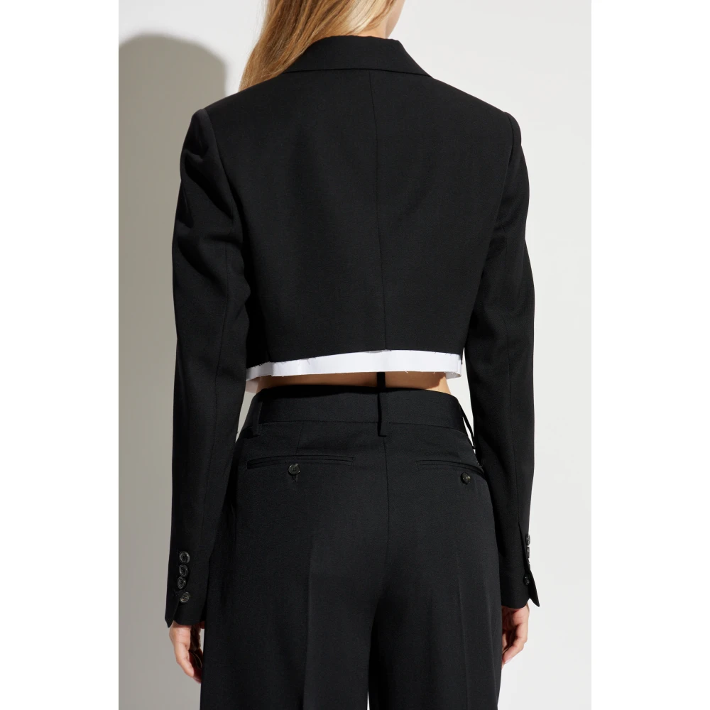 Dsquared2 Blazer met ruwe afwerking Black Dames