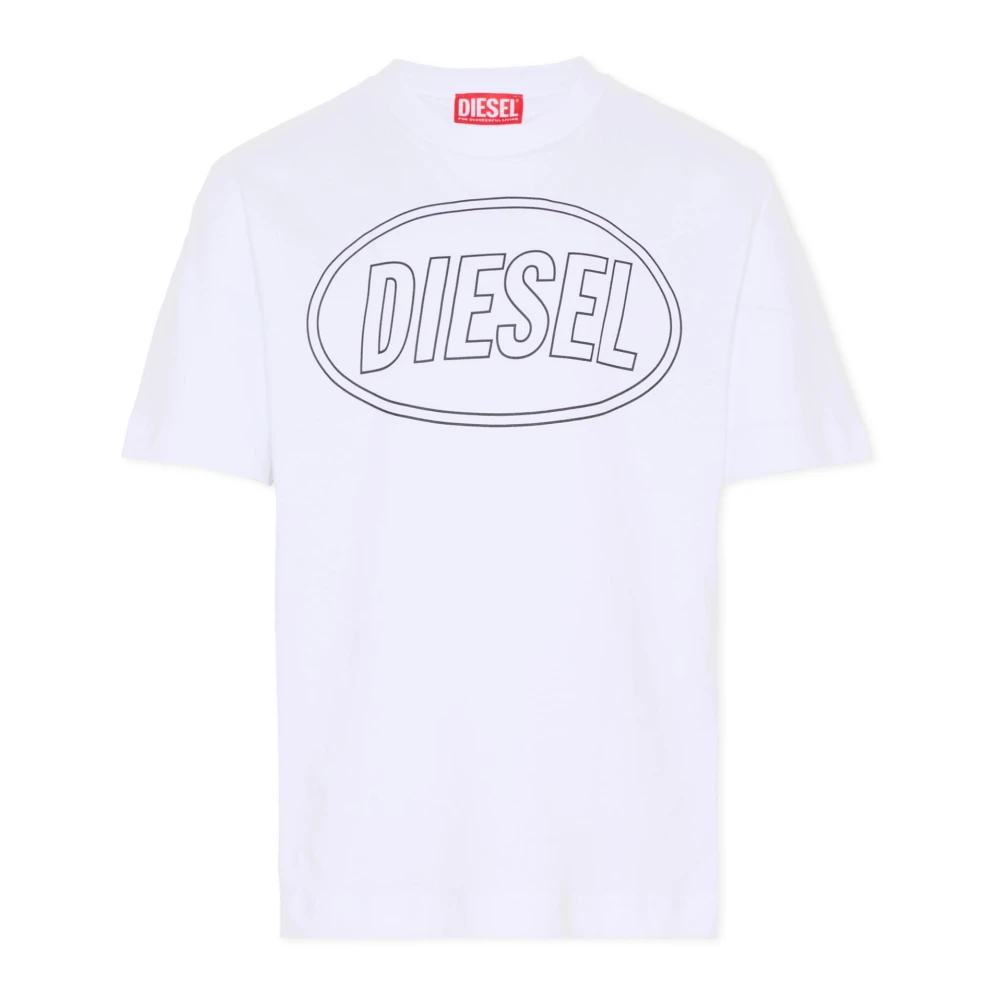 Diesel Boys White Short-Sleeve T-Shirt - Kids Short Sleeve T-Shirts - 16 Y - Kids