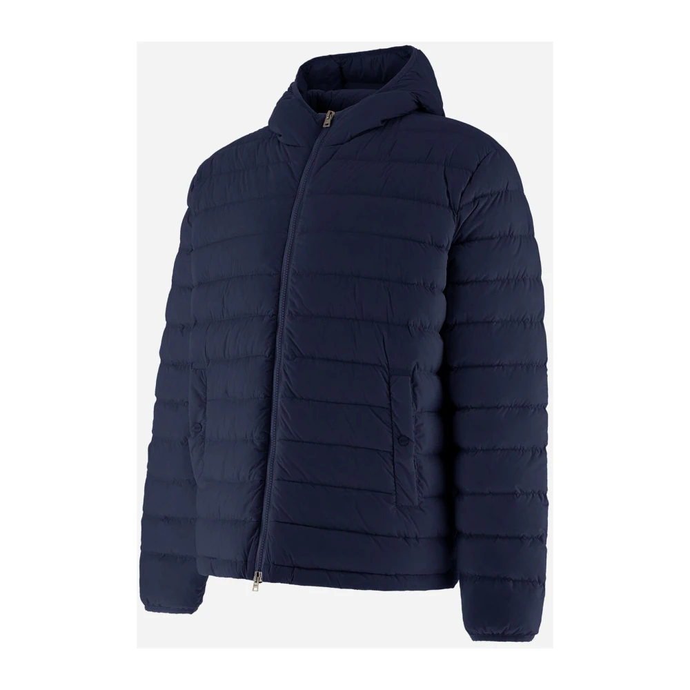 Herno Licht Nylon Stretch Bomber Resort Jas Blue Heren