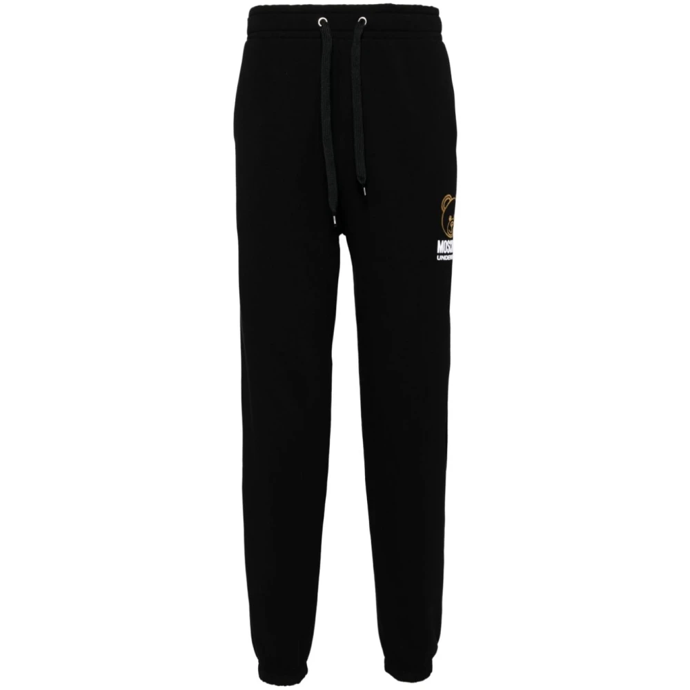 Moschino Zwarte katoenen sweatpants Aw24 Black Heren