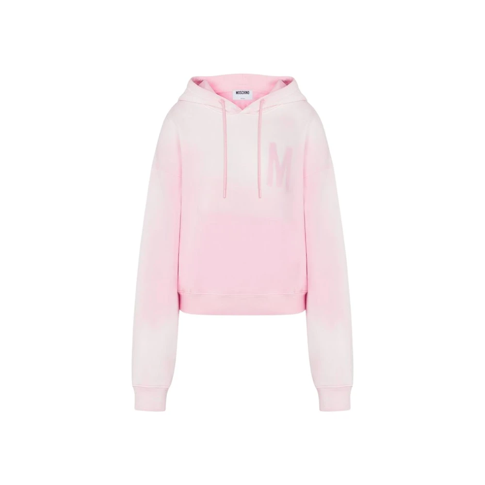 Moschino Unisex Pink Printed Cotton Sweatshirt
