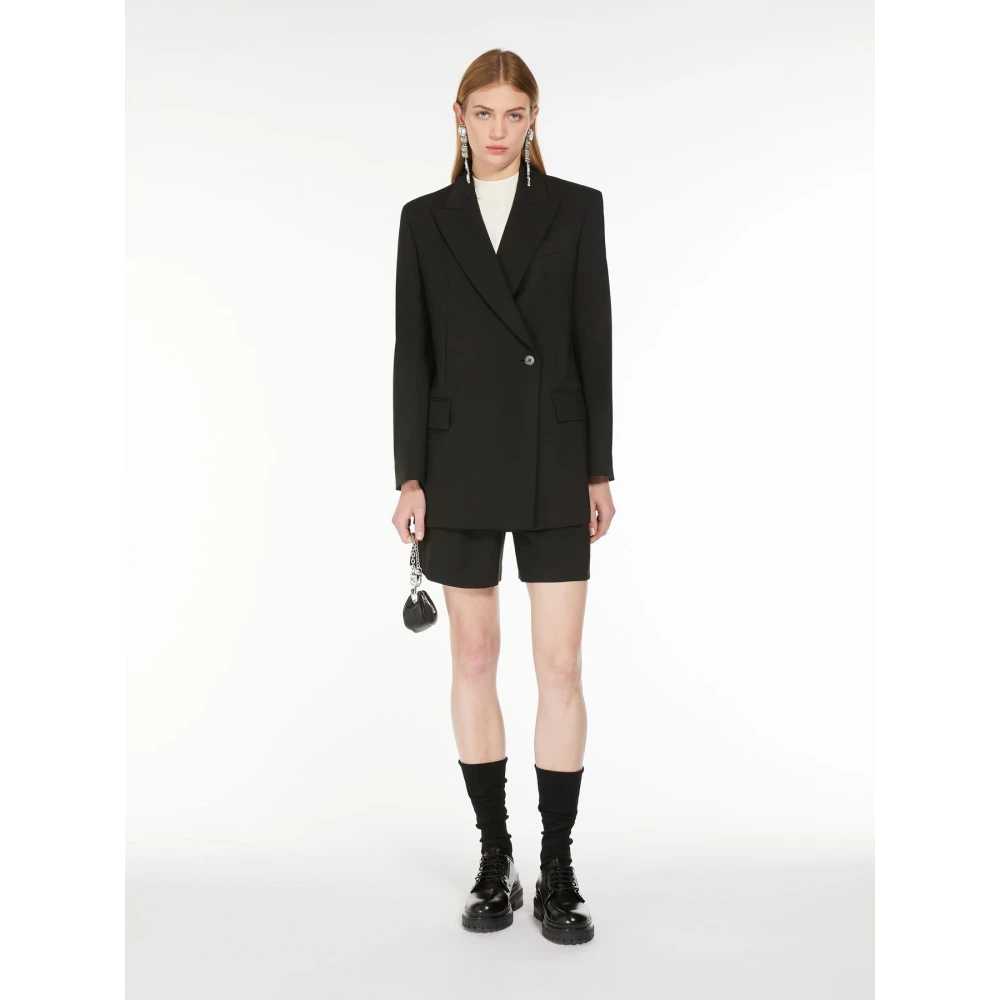 Max Mara Weekend Zachte wollen Bermuda shorts Black Dames