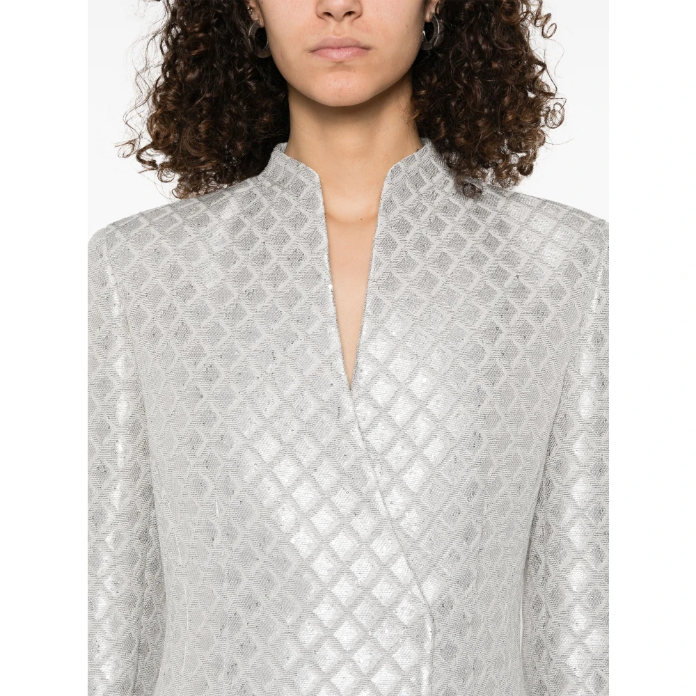 Giorgio Armani Mirage Gray Blazer Gray Dames