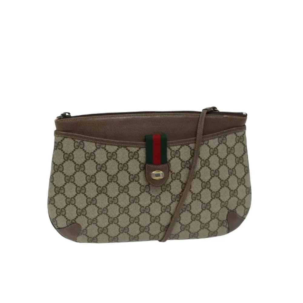 Gucci Vintage Pre-owned Canvas gucci-bags Beige Dames
