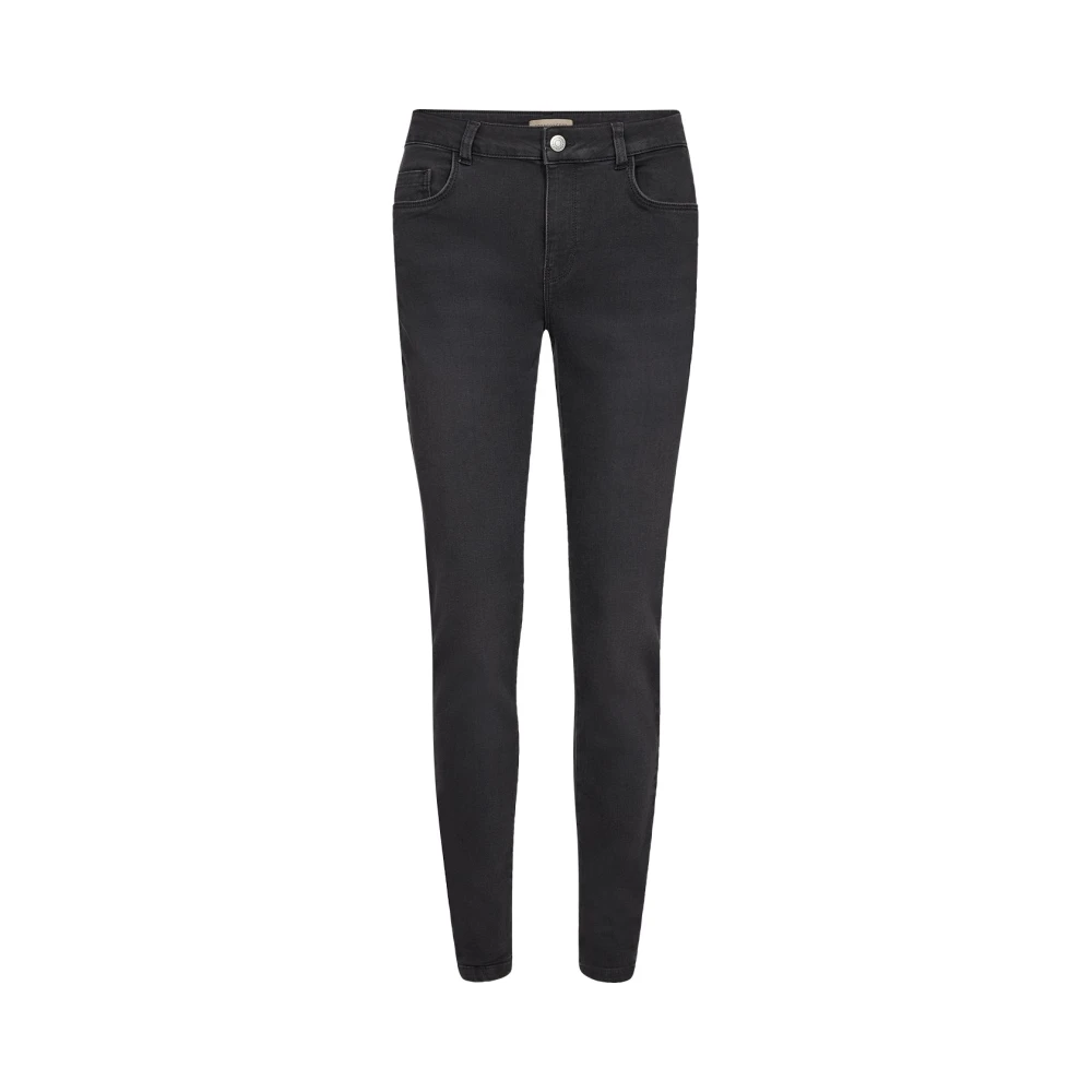 Soyaconcept Casual Slim-Fit Jeans met Zoomdetail Black Dames