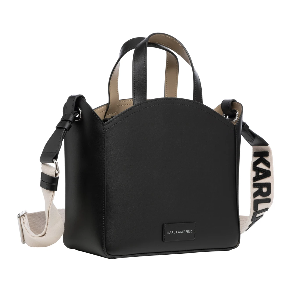 Karl Lagerfeld Cirkel Handtas met Verstelbare Band Black Dames