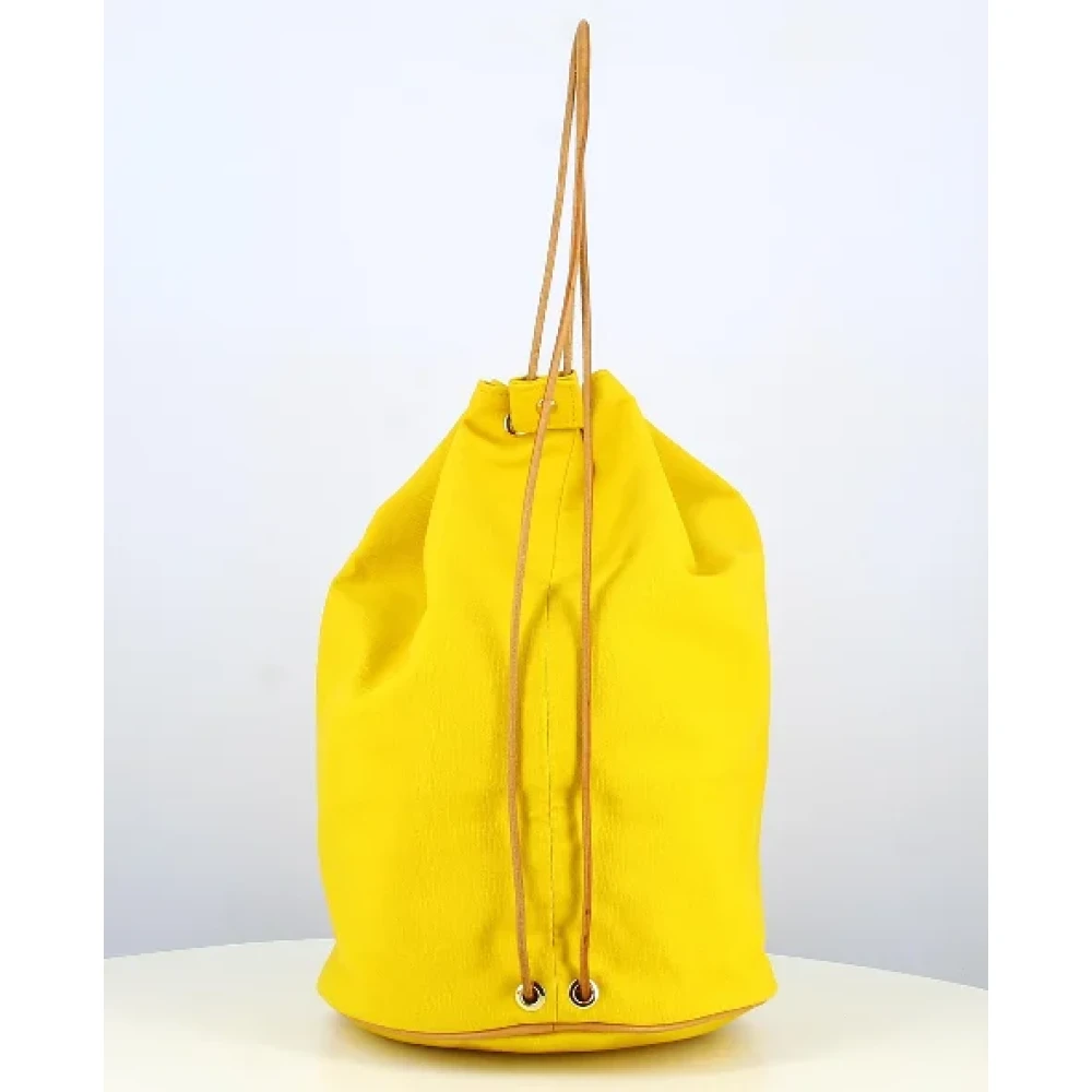 Hermès Vintage Pre-owned Fabric backpacks Yellow Dames