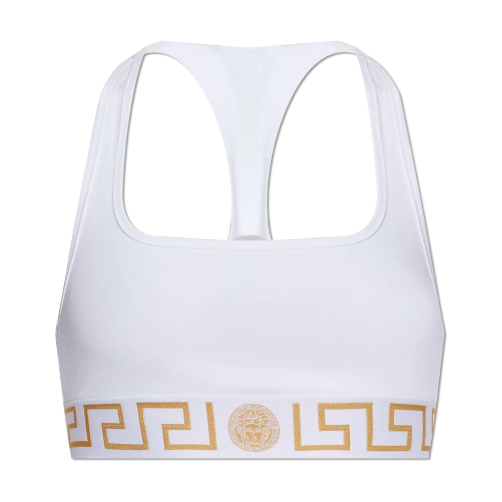 Versace Donna Bianco Reggiseno In Cotone