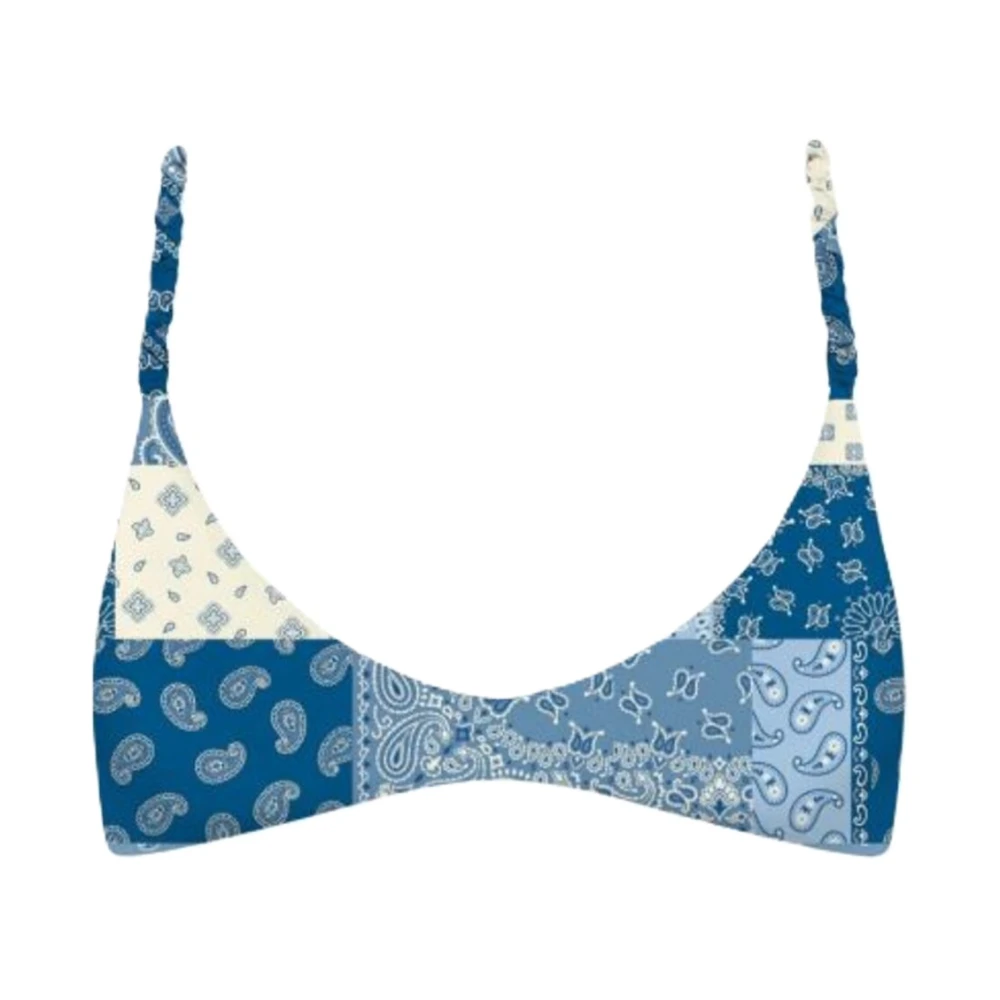 Mc2 Saint Barth Women's Blue Bikinis, M, Maris Top Bra
