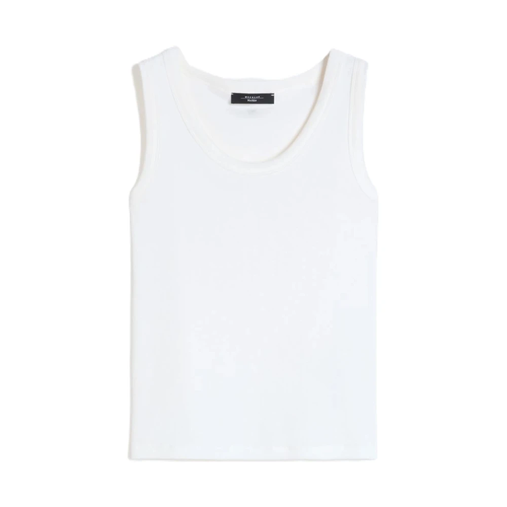 Weekend Max Mara Women's White Sleeveless Tops, Xs, Wkdmultic Jumper