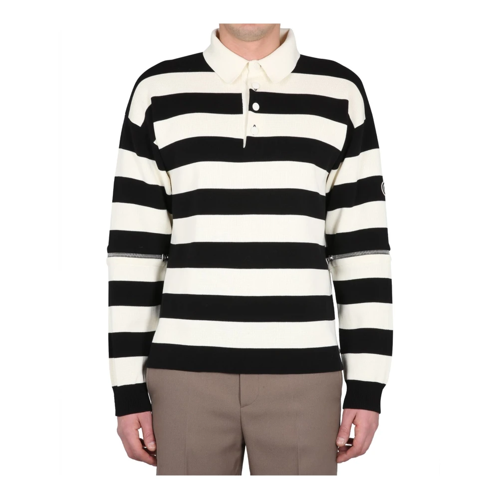 Gucci Gestreept katoenen poloshirt met afneembare mouwen Multicolor Heren