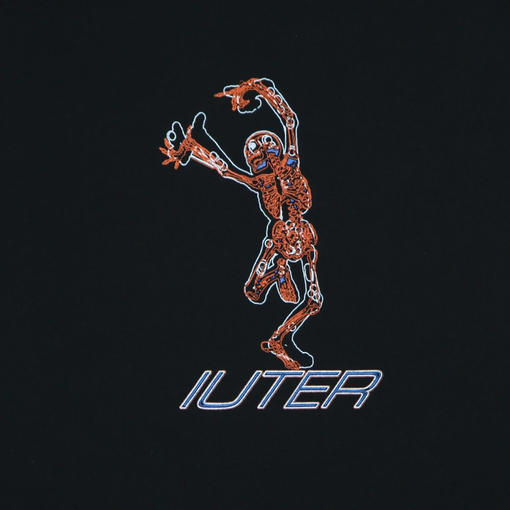 Iuter Zwarte Skeleton Crewneck Sweatshirt Black Heren