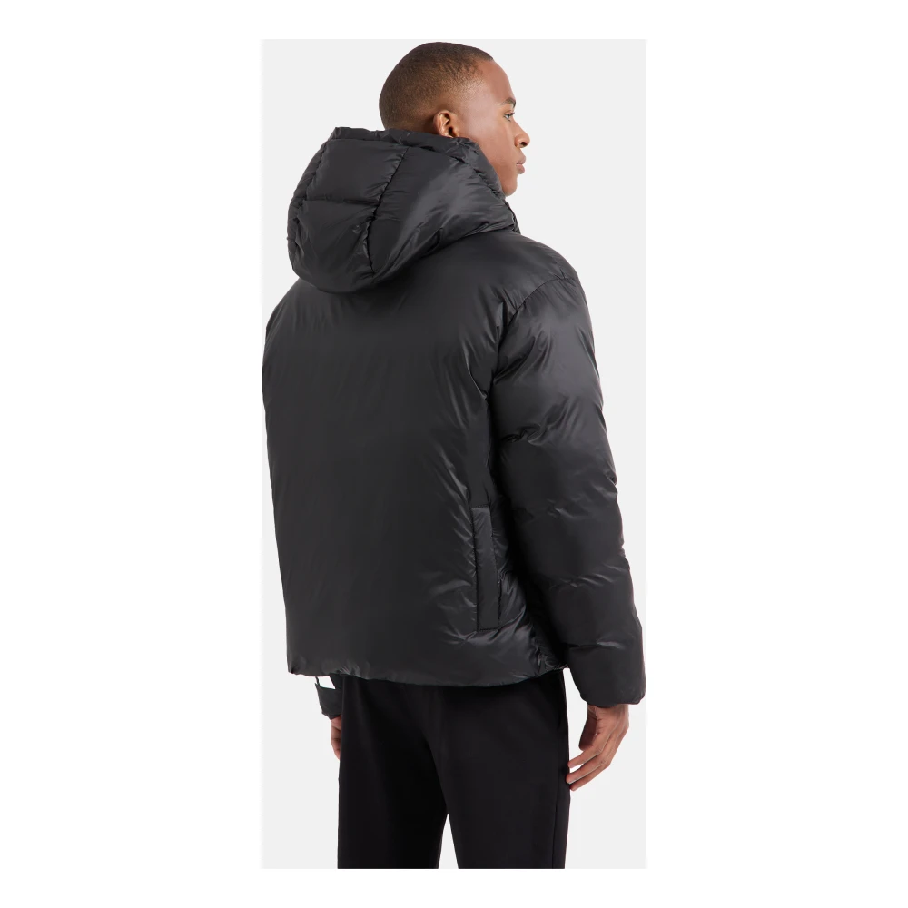 Emporio Armani EA7 Stijlvolle Jas voor Mannen Black Heren