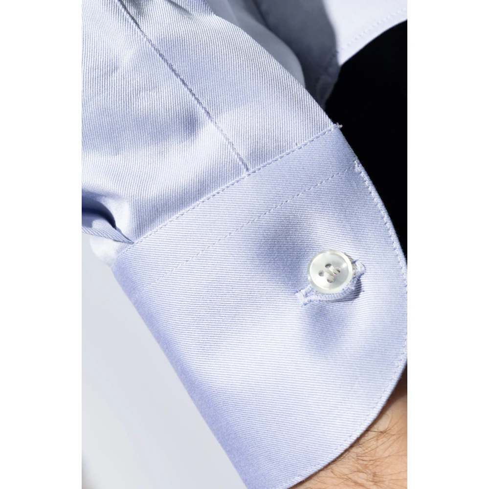 Giorgio Armani Klassiek overhemd Blue Heren