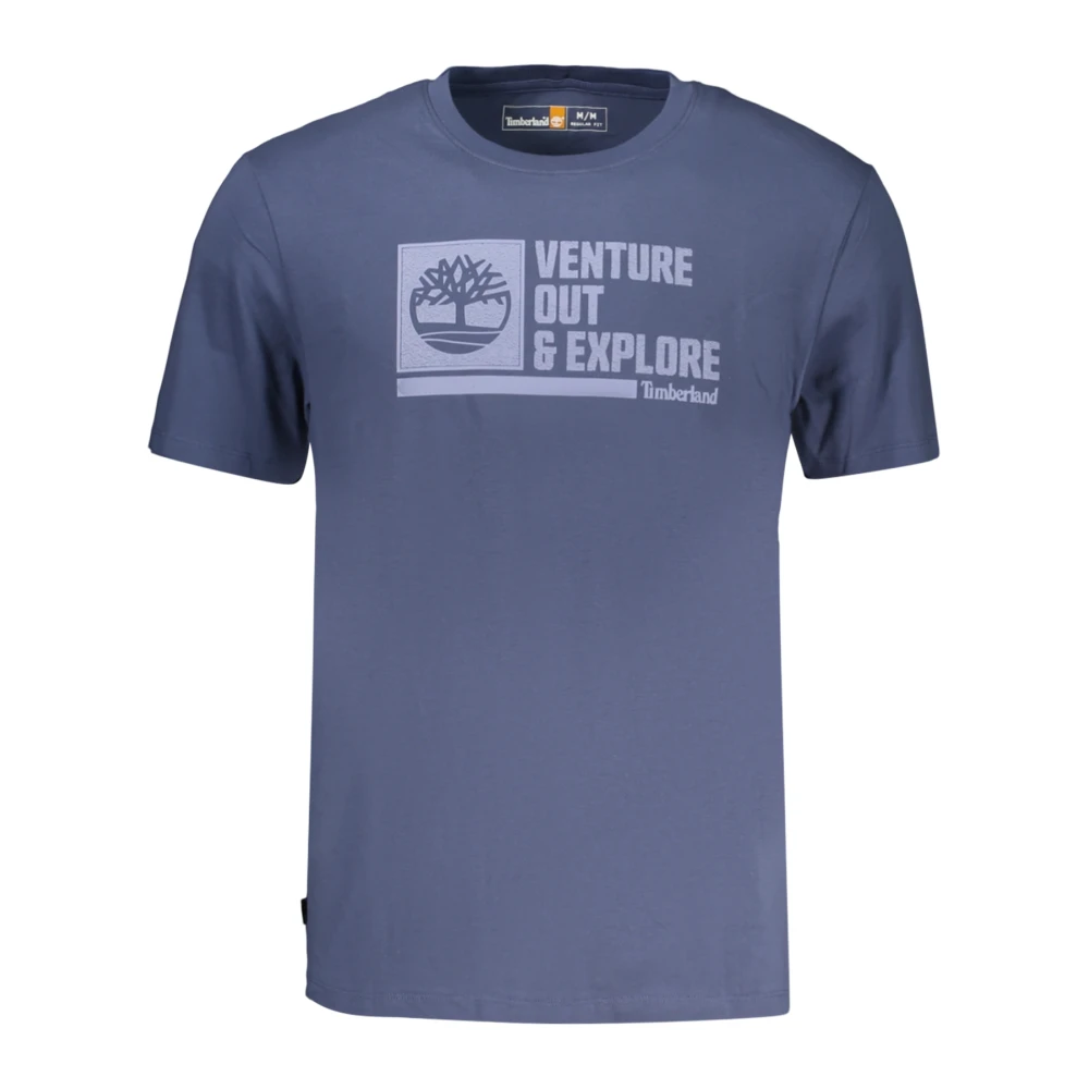 Timberland Blue Short-Sleeved T-Shirt - Male - T-Shirts - S - Tops