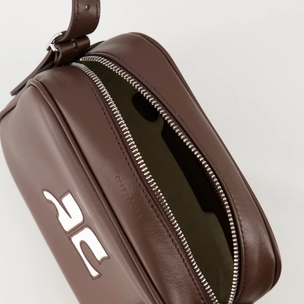 Courrèges Bruine leren cameratas Lente-Zomer 2025 Brown Unisex