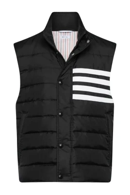 Shiny Ripstop Lightweight Down Filled 4-Bar Vest