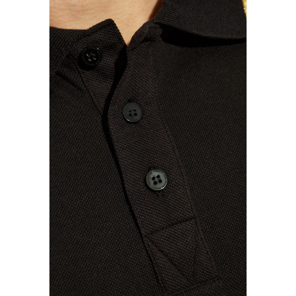 Versace Jeans Couture Polo met geborduurd logo Black Heren