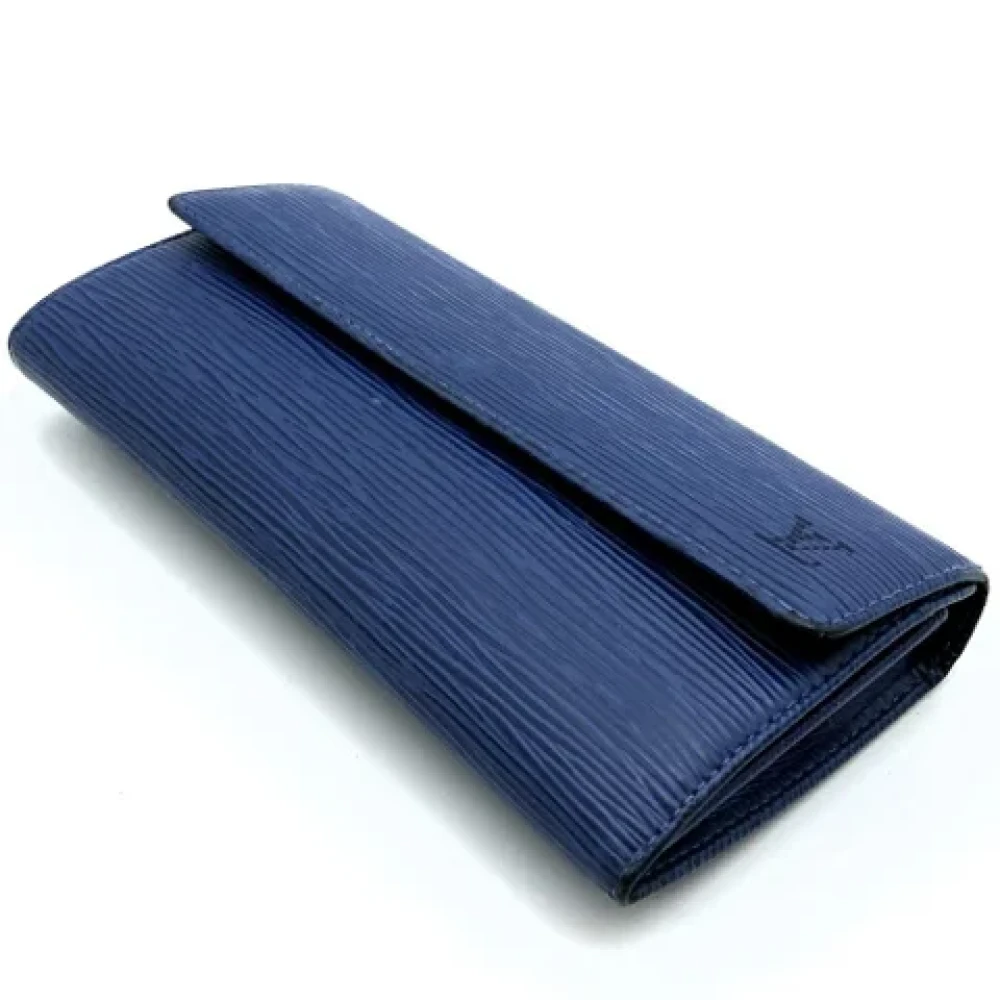 Louis Vuitton Vintage Pre-owned Leather wallets Blue Dames