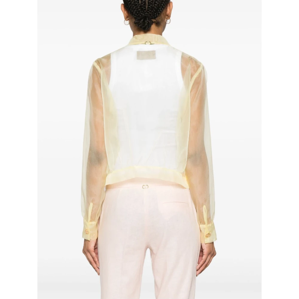 Twinset Gele Jas met Knoopmanchetten Yellow Dames