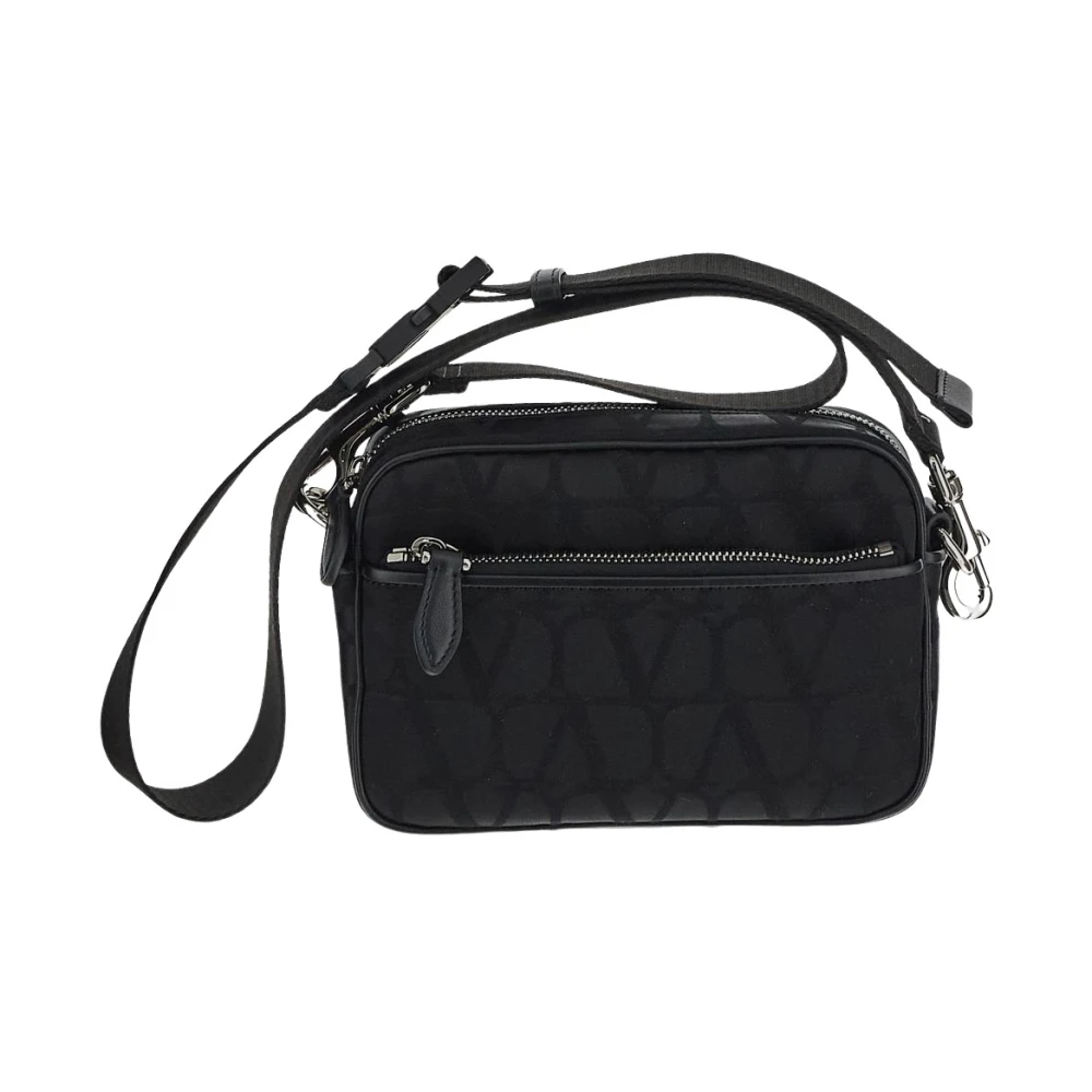 Valentino Garavani Canvas Crossbody Tas Black Heren