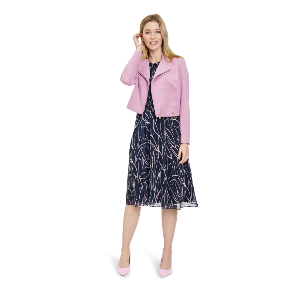 Betty & Co Chiffon Jurk Lange Mouw Multicolor Dames