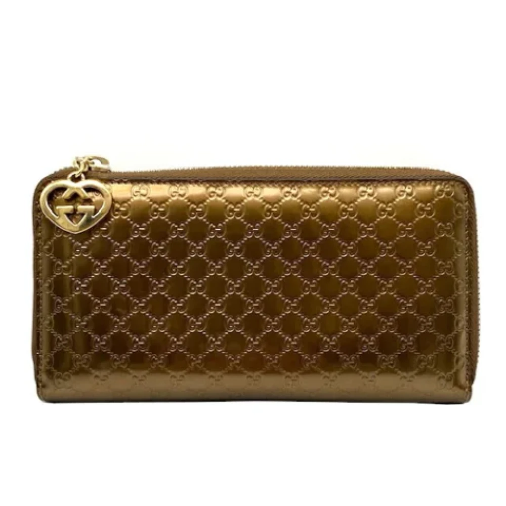 Gucci Vintage Pre-owned Leather wallets Yellow Dames