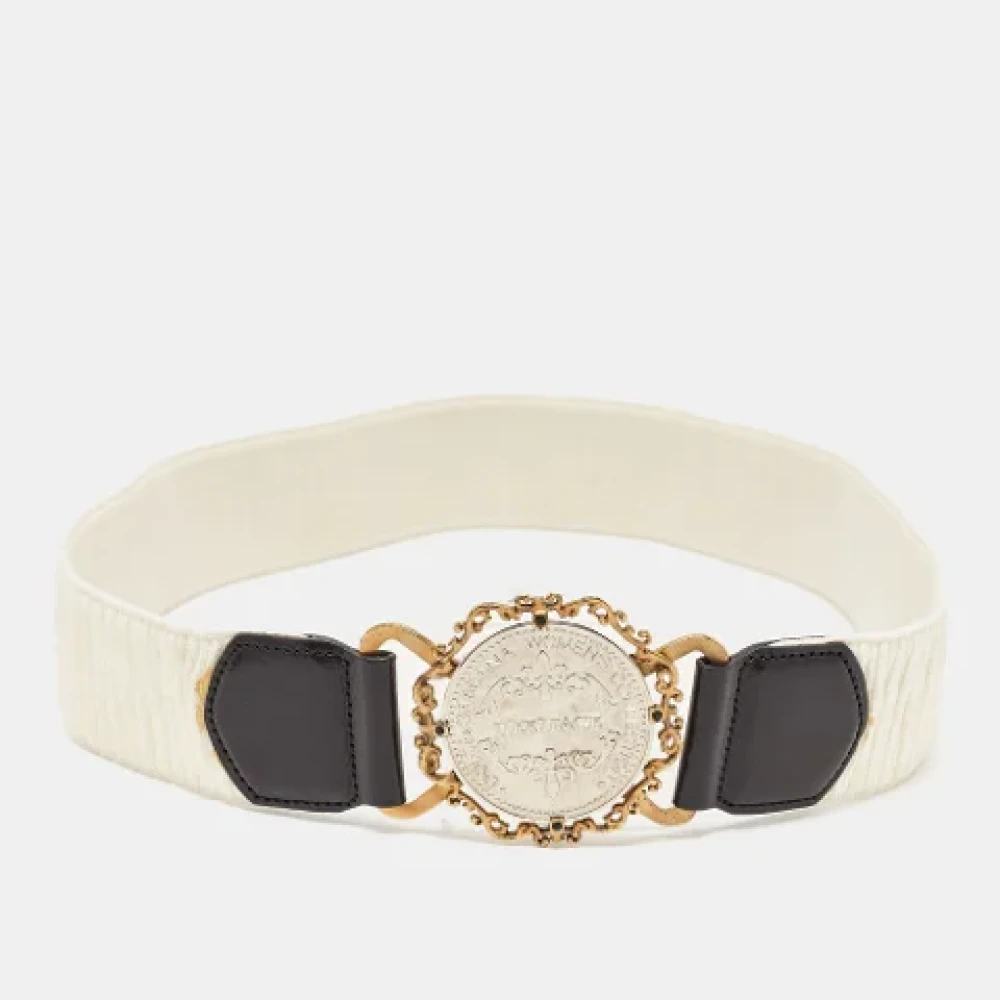Dolce & Gabbana Pre-owned Leather belts White Dames