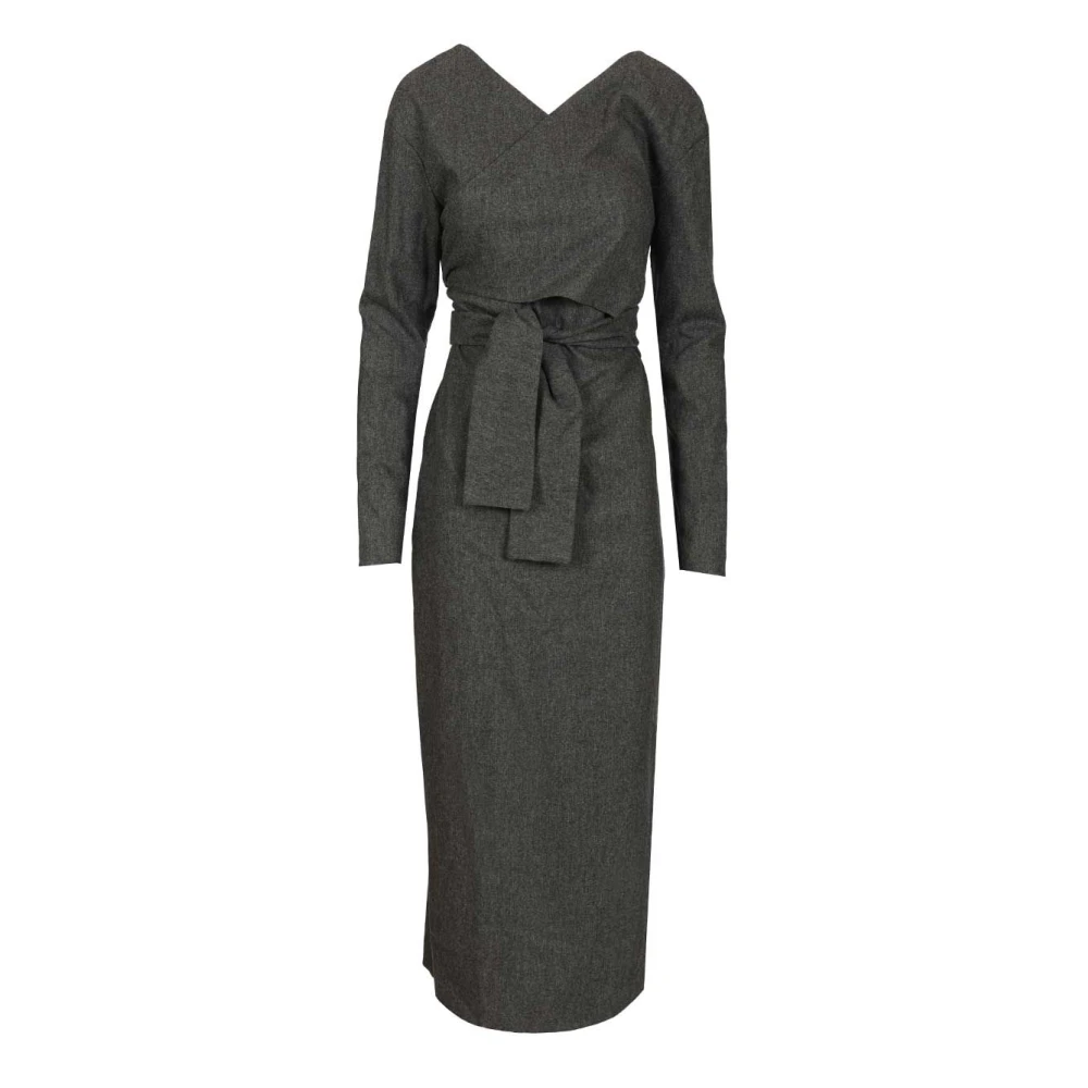 Khaite Gray Aubrey Dress - Female - Midi Dresses - Xs - Dresses