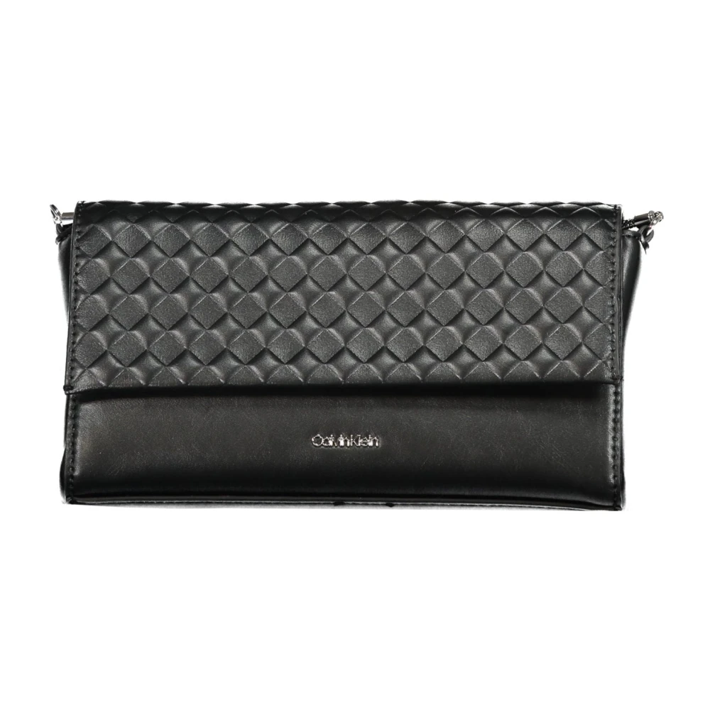 Calvin Klein Zwarte Schoudertas met Kettingband Black Dames