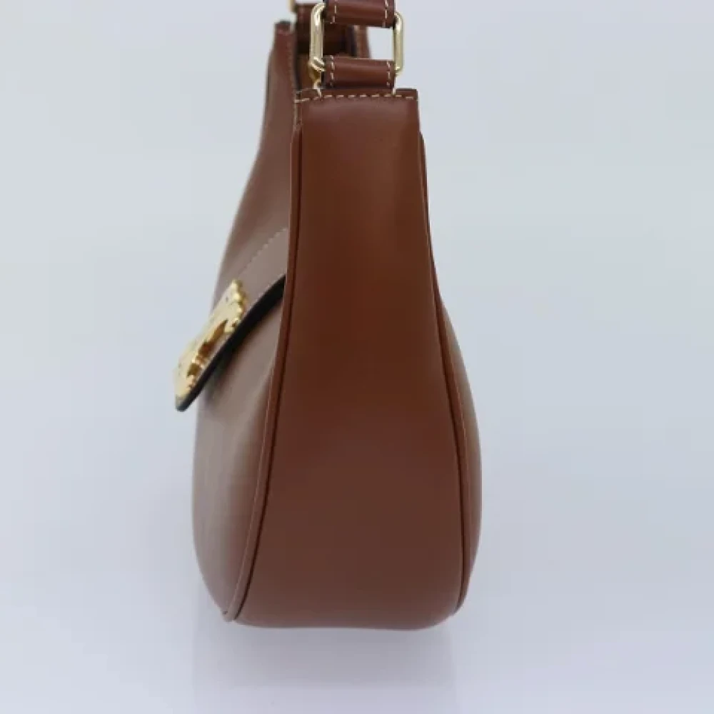 Celine Vintage Pre-owned Leather shoulder-bags Brown Dames
