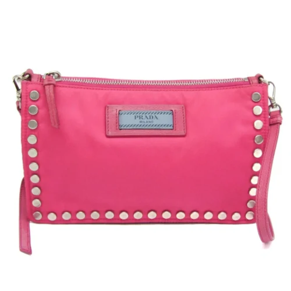 Prada Vintage Pre-owned Leather shoulder-bags Pink Dames