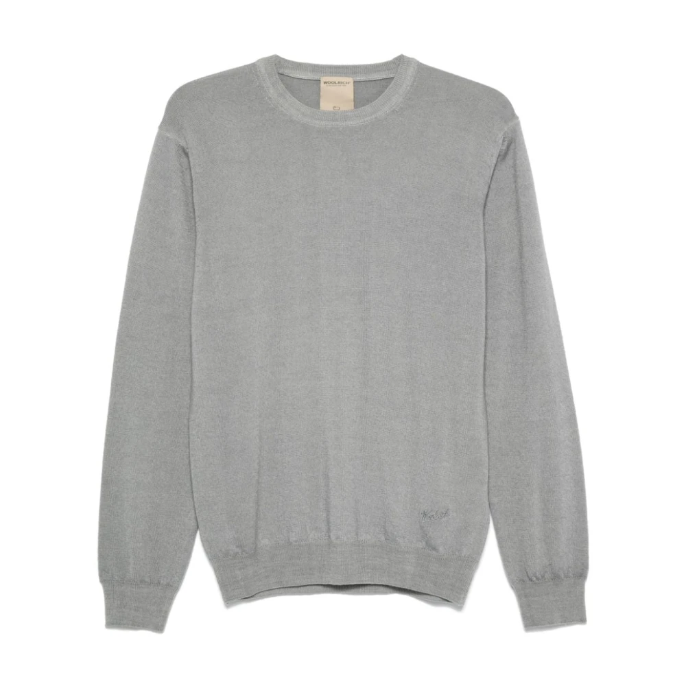 Woolrich Vintage Parel Grijs Crewneck Sweater Gray Heren