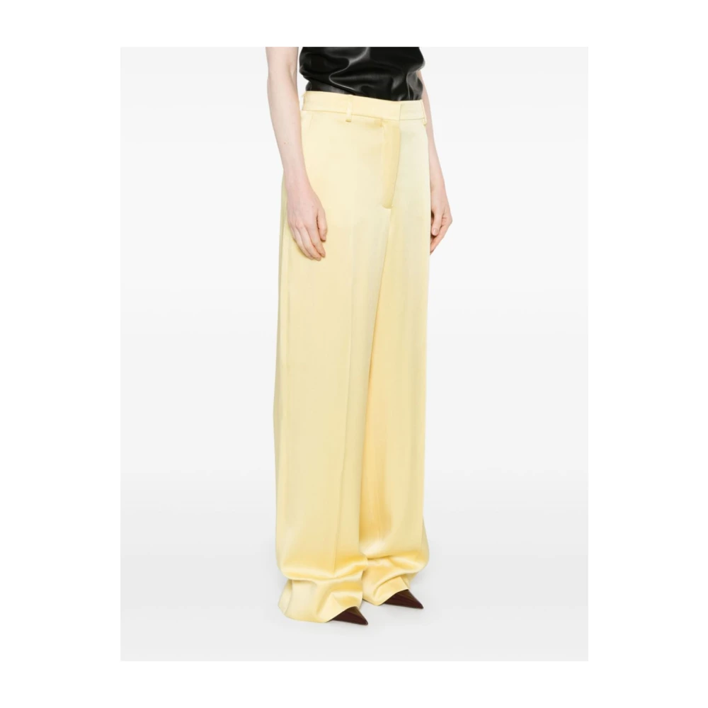 Stella Mccartney Gele Wijde Broek voor Vrouwen Yellow Dames
