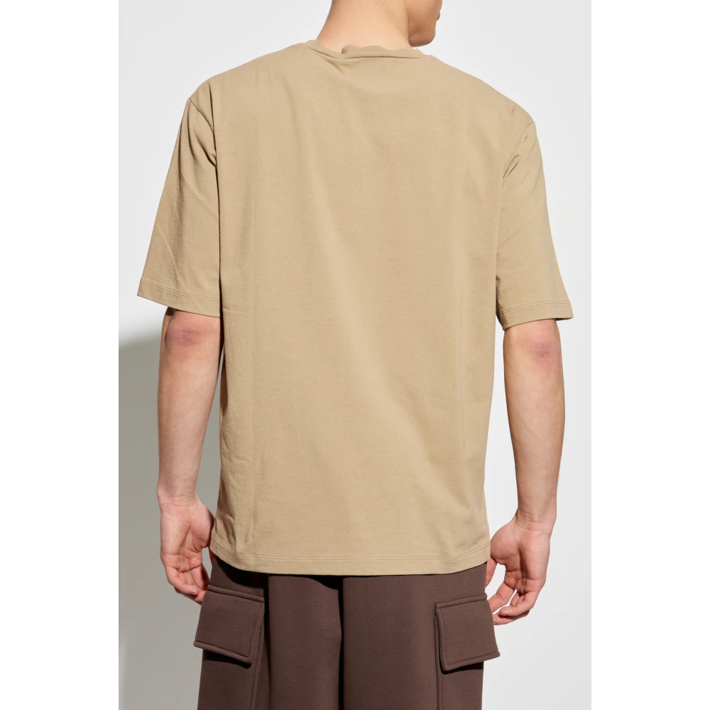 Dsquared2 T-shirt met bedrukt logo Beige Heren