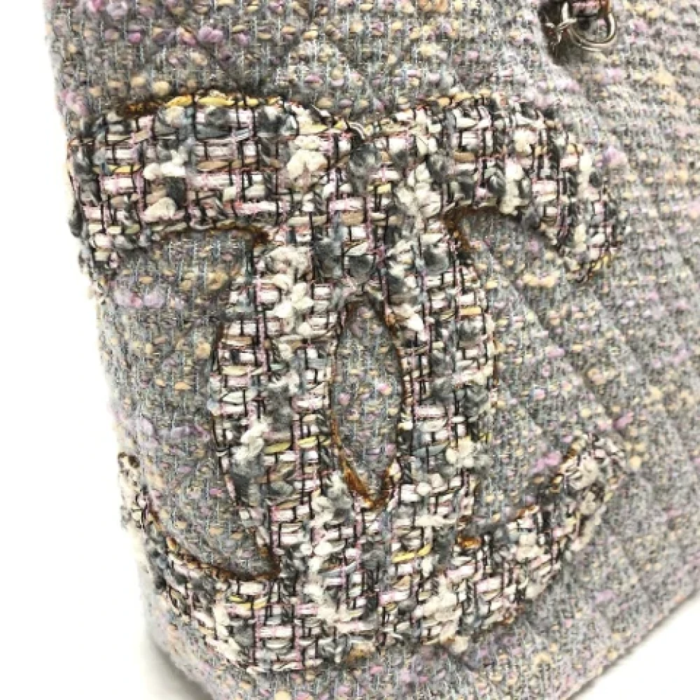 Chanel Vintage Pre-owned Fabric chanel-bags Gray Dames