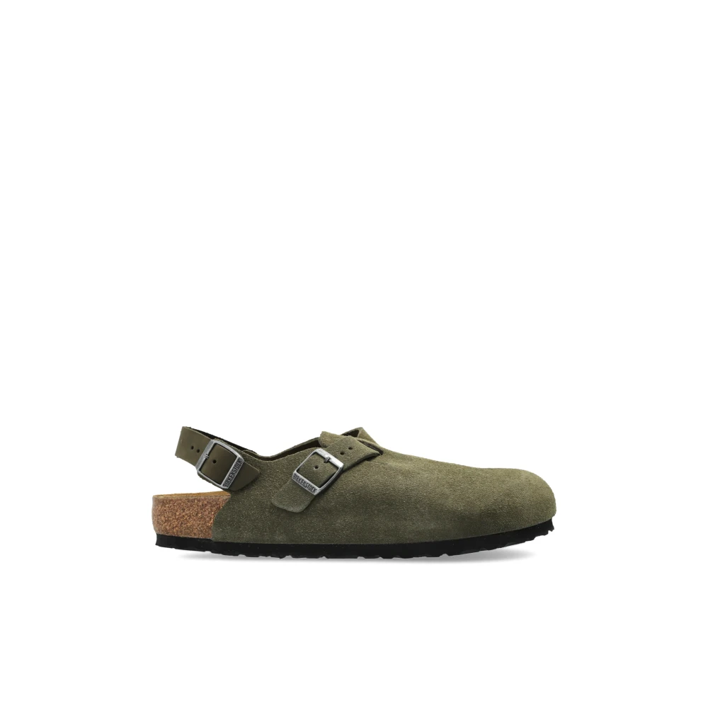 Birkenstock Men's Green Clogs, 7 Uk, Tokio Ii Suede