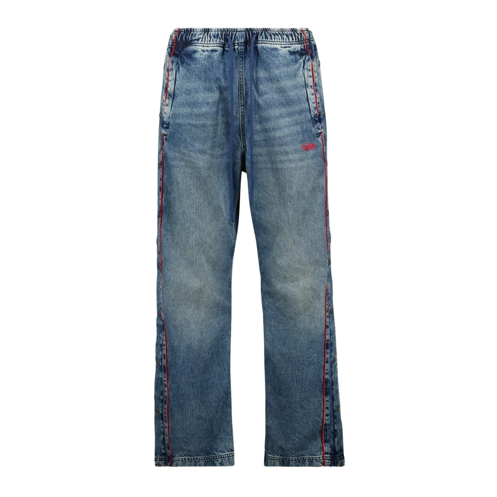 Diesel Wijde Snap Jeans Blue Heren