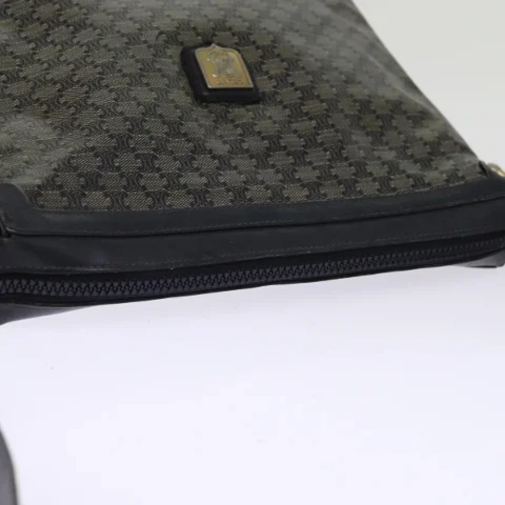 Celine Vintage Pre-owned Canvas shoulder-bags Black Dames