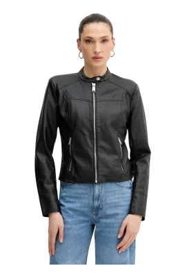 Quattro G Faux-Leather Bikerjacka
