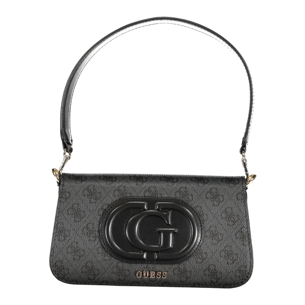 Guess Zwarte Polyethyleen Handtas Herfst Winter Collectie Black Dames