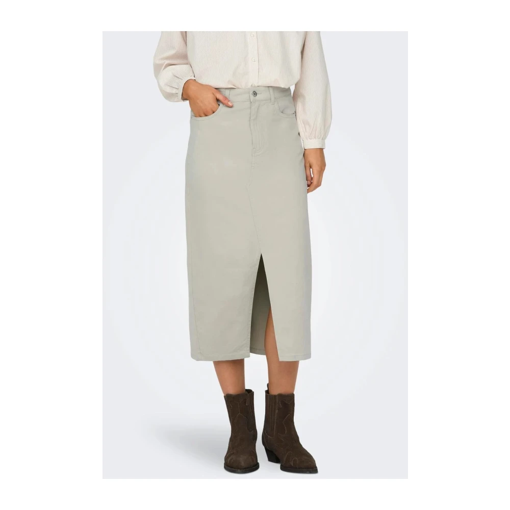Only Midi Skirts Gray Dames