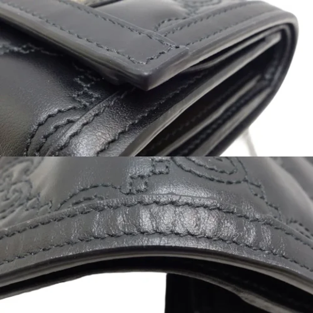 Gucci Vintage Pre-owned Leather wallets Black Dames