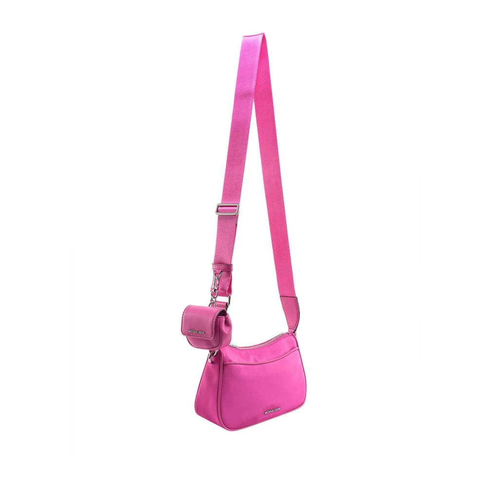 Michael Kors Jet Set Medium Nylon Crossbody Bag Pink Dames