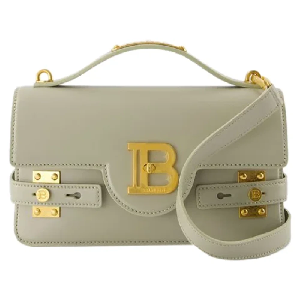 Balmain Leather handbags Green Dames