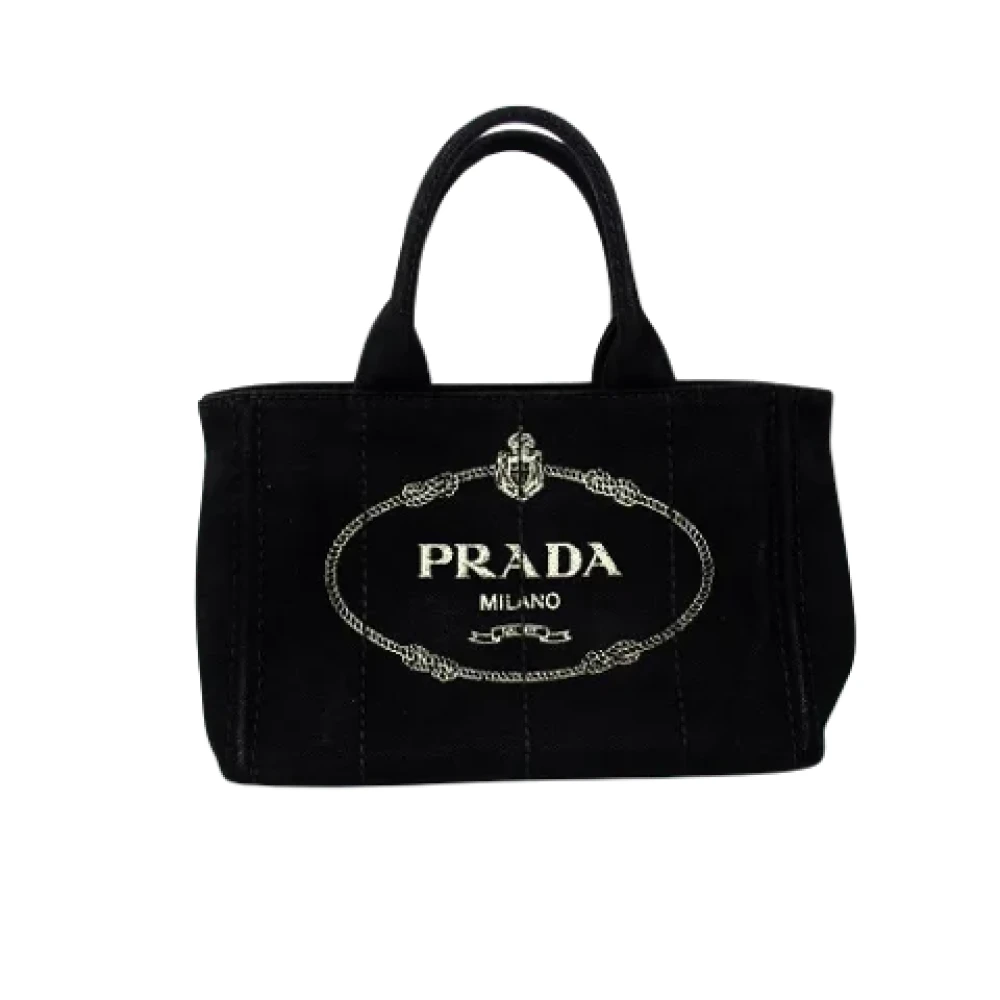 Prada Vintage Pre-owned Denim prada-bags Black Dames