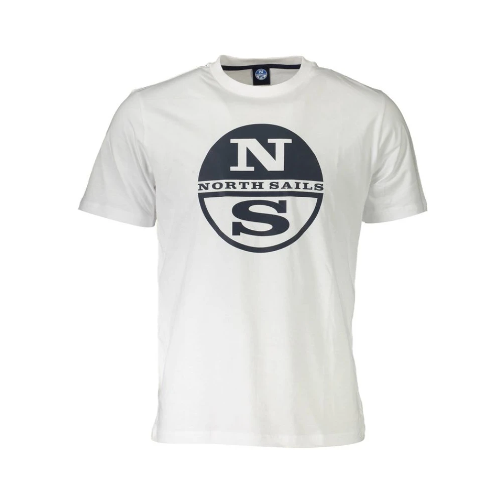 North Sails Men's White T-Shirts, L, T-Shirt With Modern Print