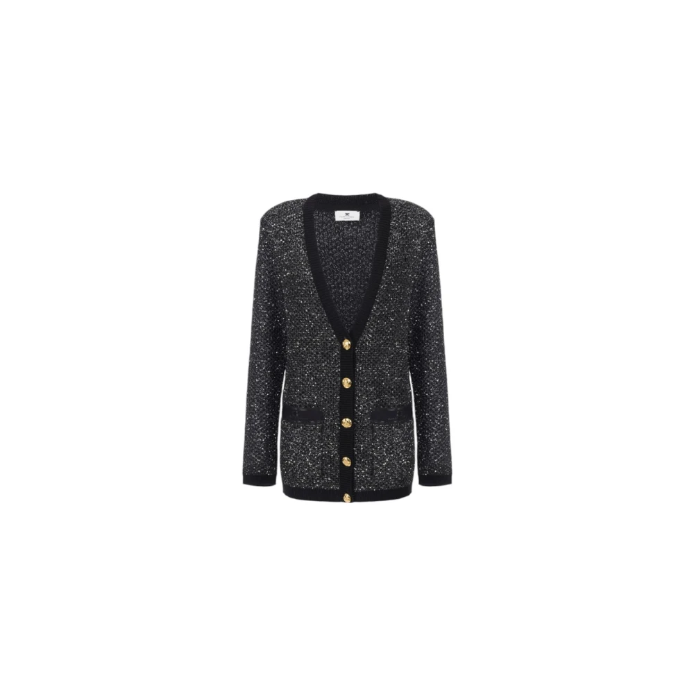 Elisabetta Franchi Stijlvolle Gebreide Top Black Dames