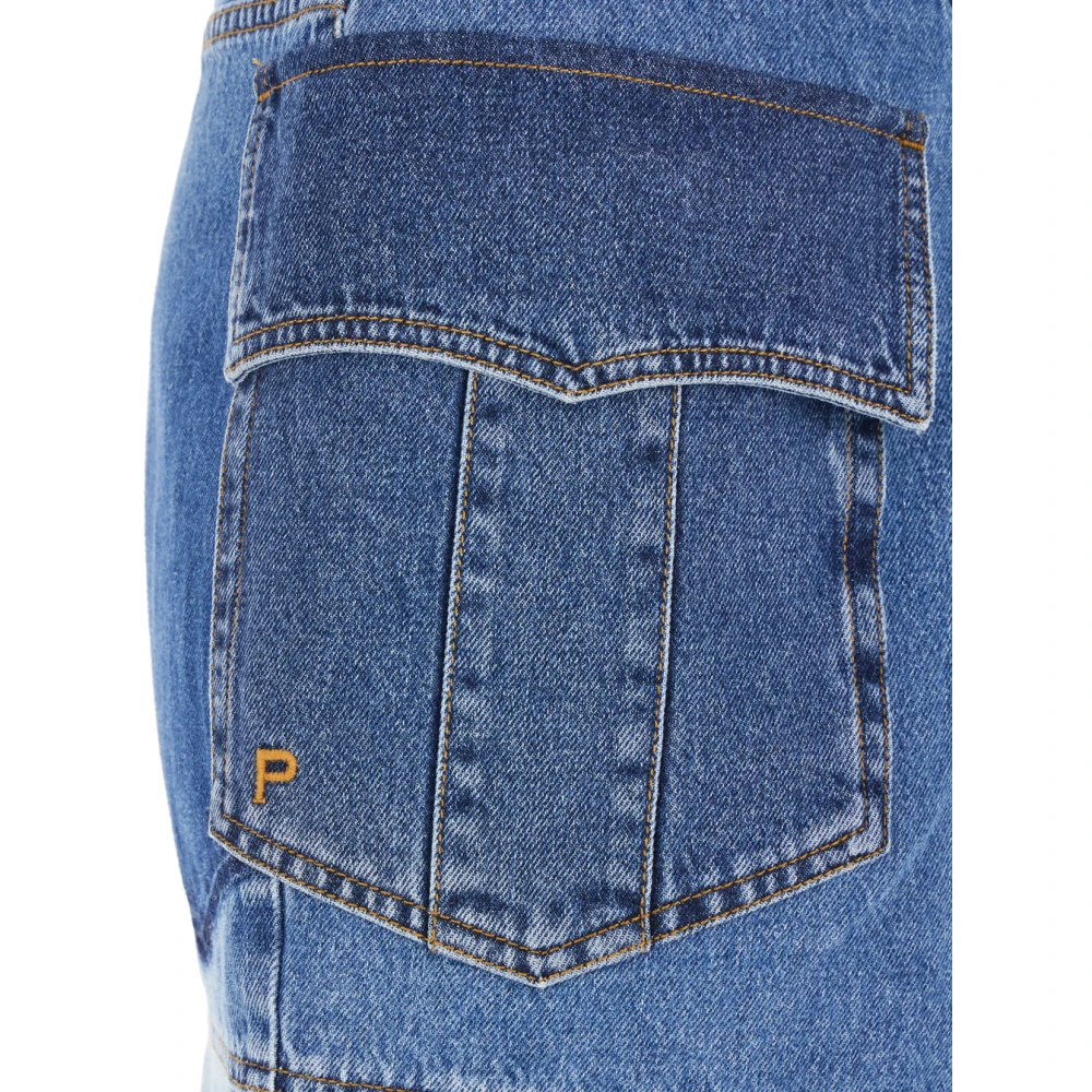 Philosophy di Lorenzo Serafini Blauwe Wikkel Mini Rok met Logo Detail Blue Dames